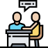Business consulting icon showing organizational strategy